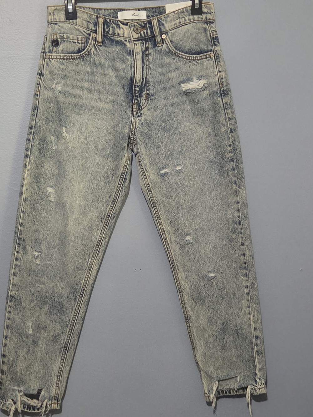 KanCan Mom Distressed High-Rise Jeans